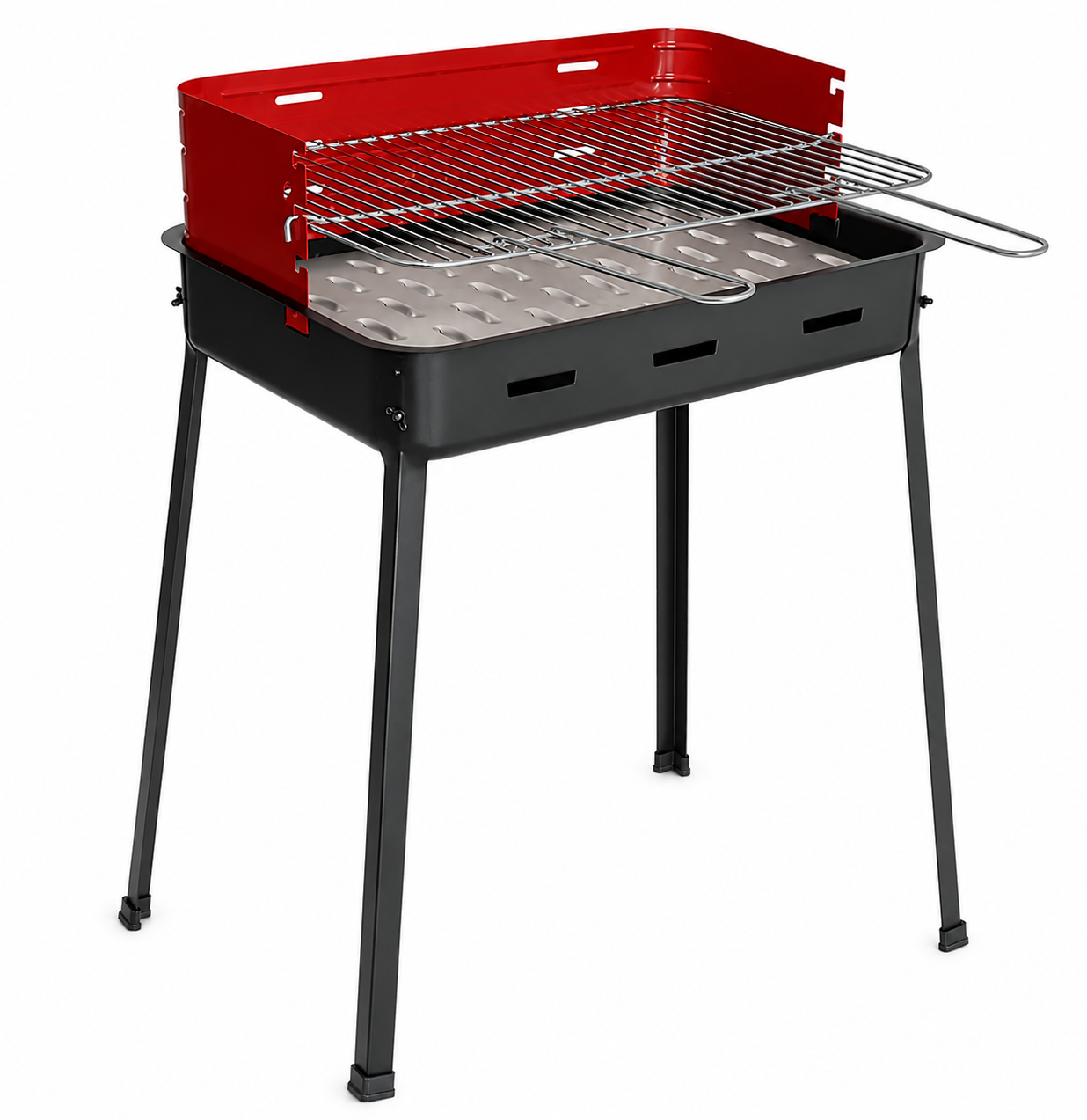 Barbecue A Carbone Carbonella GRILL da esterno Lavorazione Italiana Artigianale Modelli MIcro Portatile Professionali Da Campeggio PicNic Terrazzi Balconi (Classico Mini, Rettangolare)