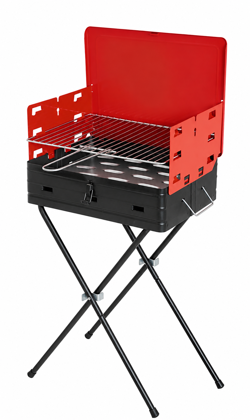 Barbecue A Carbone Carbonella GRILL da esterno Lavorazione Italiana Artigianale Modelli MIcro Portatile Professionali Da Campeggio PicNic Terrazzi Balconi (Classico Mini, Rettangolare)